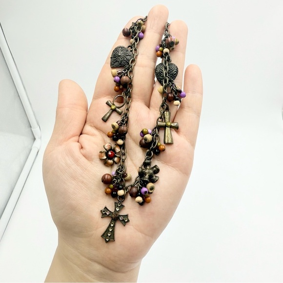 Premier Designs Multicolor With Charms Enamel Rhinestones Necklace - Picture 5 of 7